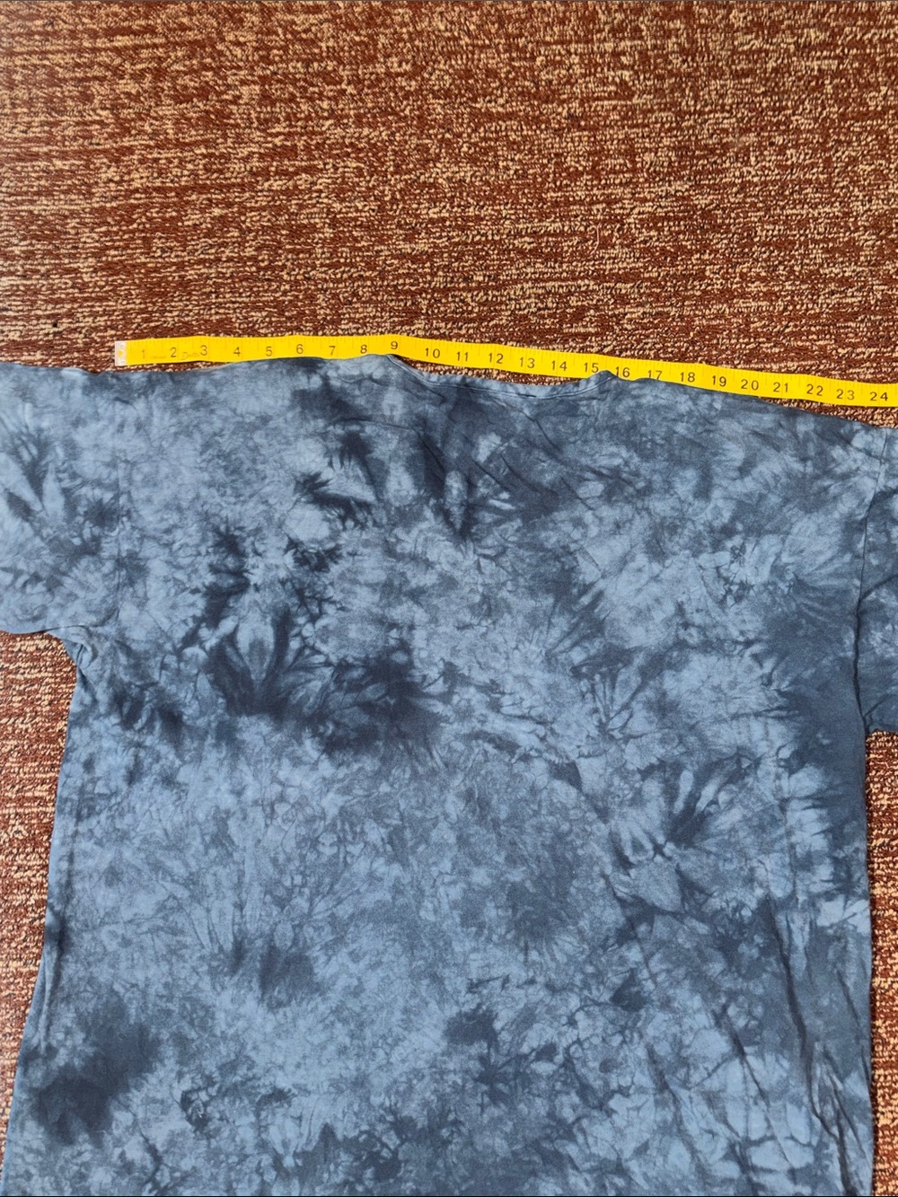 Blue tie dye metallic embelished lunar sky sun & moon detail tunic top free size - Picture 11 of 13